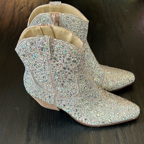 Betsy Johnson Rhinestone Boots - Picture 2 of 11